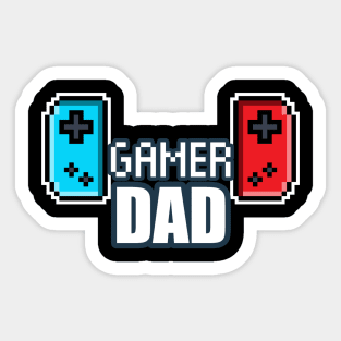 Gamer Dad - 8-bit Retro Pixel Classic Nostalgia Video Games Sticker